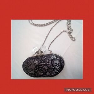 BLACK and Sliver Handbag